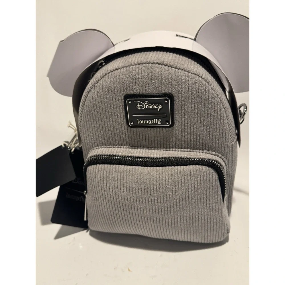 NEW Loungefly Disney Steamboat Willie Corduroy Mini Backpack